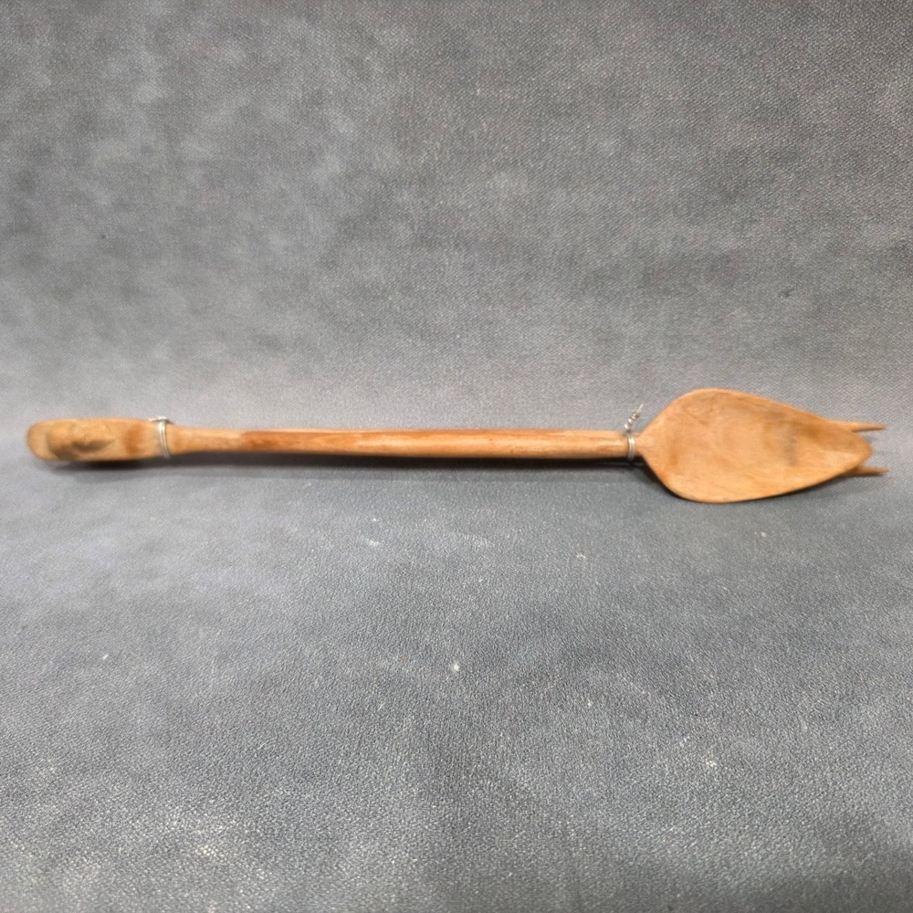 A Leo Product Hand Carved Wooden Salad Servers Interlocking Spoon Fork Kenya